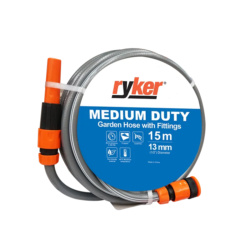 RYKER GARDEN HOSE MD1215 GRAY PVC MEDIUM DUTY SQUARE